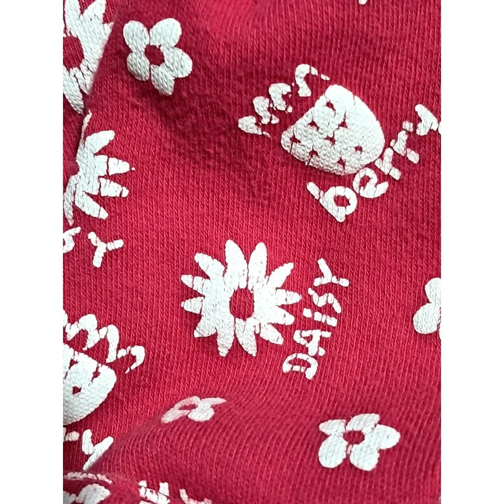 Vintage Circo Bubble Romper Baby Girls Red Floral 12M Peter Pan Collar Cotton Be
